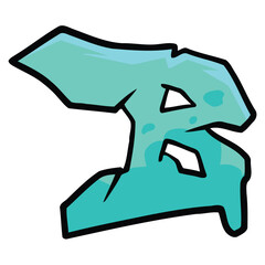 B Graffiti Font  Street. Font Hip-hop Typography