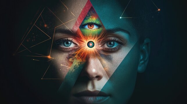 Third Eye activation, symbol of spirituality, spiritual awakening, mindfulness, meditation and healing