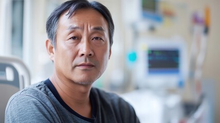 Fototapeta premium Man Looking at Camera in Hospital