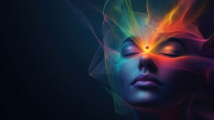 Third Eye activation, symbol of spirituality, spiritual awakening, mindfulness, meditation and healing