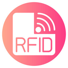 rfid gradient icon