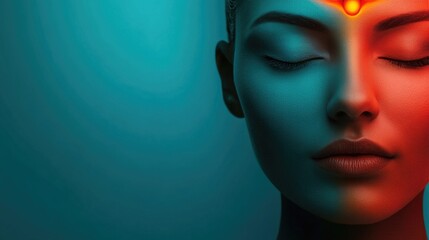 Third Eye activation, symbol of spirituality, spiritual awakening, mindfulness, meditation and healing