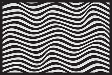 Black and White Wavy Line Background