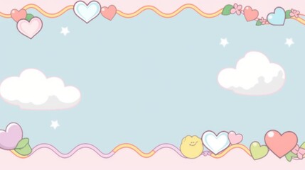 The illustration is a cartoon drawing, cute style, pastel color tone. This illustration is suitable for use in various designs and presentations.