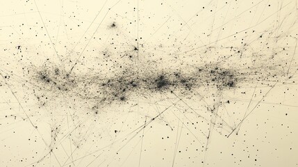 A grid of fine lines spreads across the entire map, suggesting an underlying network or system of connections.