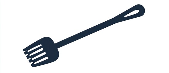 Simple glyph icon representing a hoe, perfect for agricultural and gardening themes.