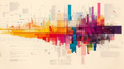 Color-coded sections, visually dividing different parts of the taxonomy, each representing a distinct category or tag.