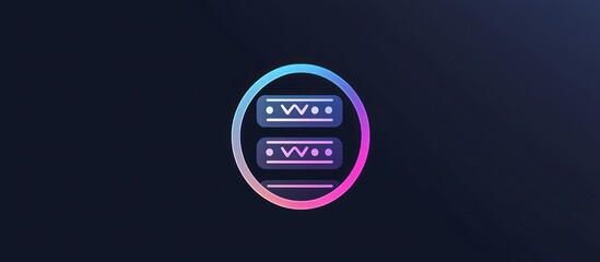 Obraz premium Minimalist VPS glyph icon for modern virtual server setups.