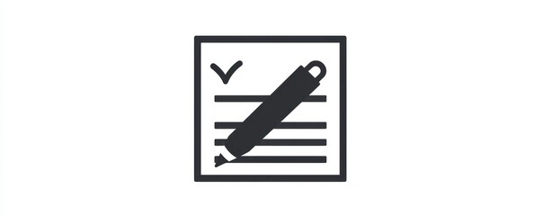 Fototapeta premium Stylish glyph icon depicting a binding contract, signifying legal and formal commitments.