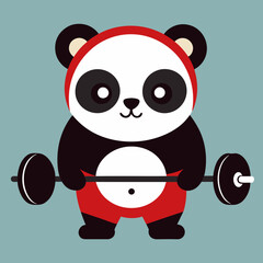 Panda head vector silhouette logotype. Cute Panda silhouette vector.