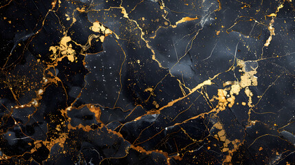 Black gold marble texture, background pattern