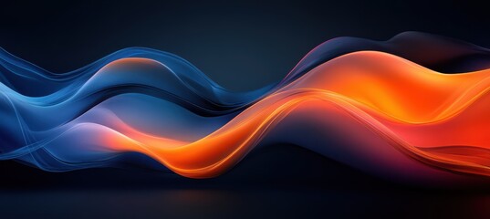 Abstract Blue and Orange Gradient Wallpaper.