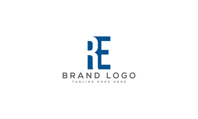 Obraz premium RE logo design vector template design for brand.