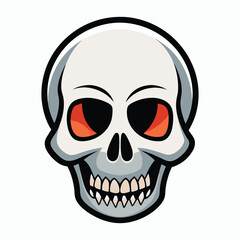 vector skull on white background