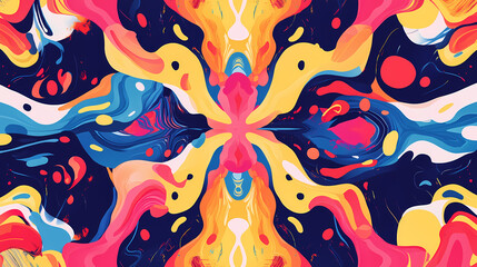 Abstract patterns with kaleidoscopic symmetry and psychedelic colors for vibrant visuals. , minimalism,. Psychedelic Patterns. Illustration