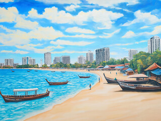 Naklejka premium view of the city