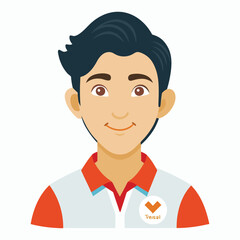 volunteer without signature on white background