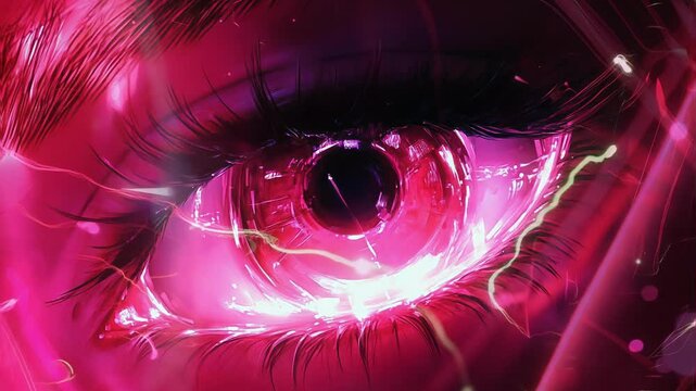 Vibrant Anime Eye Seamless Loop Background for Dynamic Visuals