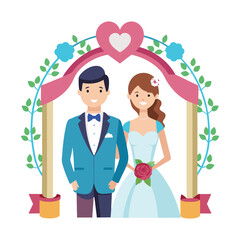 wedding invitation on white background