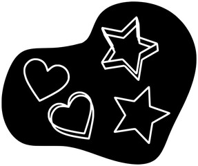 cutter illustration food silhouette dough logo kitchen icon pastry outline flour cookie bakery pizza homemade cook bread bake preparation shape or vector graphic background