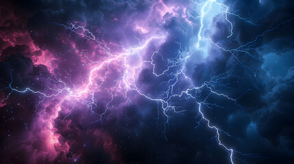 lightning strike colored 3d rendering element