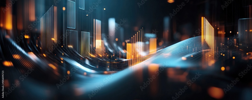 Poster digital background perfect for tech processes, neural networks, artificial intelligence, data transf