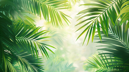 Fototapeta premium Palm leaves background