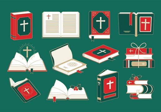 Christmas Bible Illustrations Set