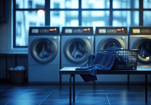 Laundry Room Interior. - Powered by Adobe
