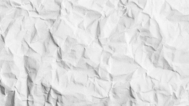 White crumpled paper background texture. Stop motion animation. Seamless looping.	