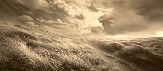 Wind Through Sepia Skys And Grass