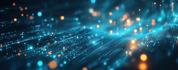 Obraz premium Digital background perfect for tech processes, neural networks, artificial intelligence, data transfer and encryption, digital archives, sound and graphic presentations, science, education, etc.