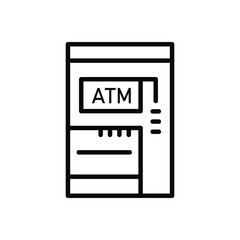 ATM icon logo design template isolated illustration