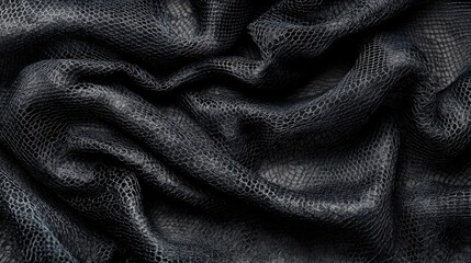 Fototapeta premium Black Textured Fabric Close-Up for Design Projects