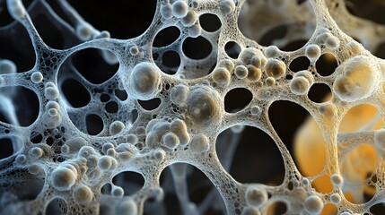 Intricate Cellular Structures in Motion Within Microscopic Vessel