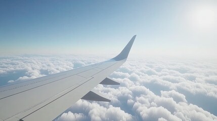 Fototapeta premium Serene Aerial View Above Soft White Clouds