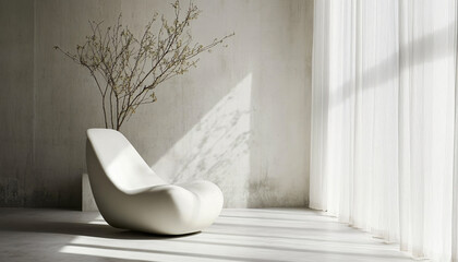 Minimalist and unique interior design in the house