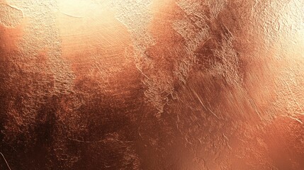 Fototapeta premium Brushed copper metallic texture with an abstract retro style background