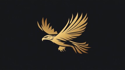Obraz premium Logo design featuring an eagle, leaf, and bird elements with a creative nature concept.