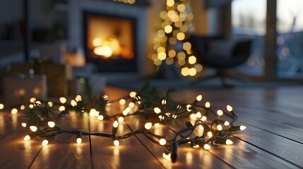 Simple holiday lights in a modern style.