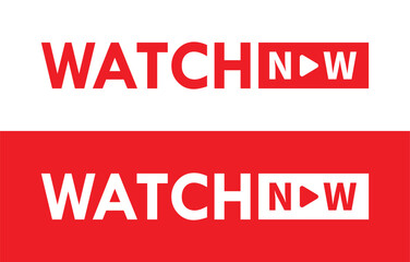 watch now button on white background	