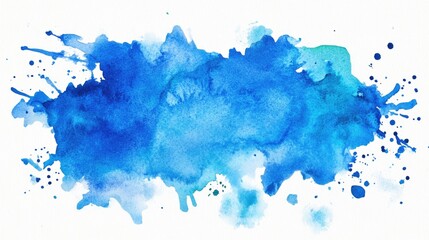 Obraz premium Vibrant Blue Watercolor Splash for Background Design