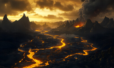 Naklejka premium Spectacular Nature and Scenic Wonders: Golden Hour Sunsets, Lush Forests, Tranquil Beaches, and Vibrant Fields of Flowers in Stunning Views