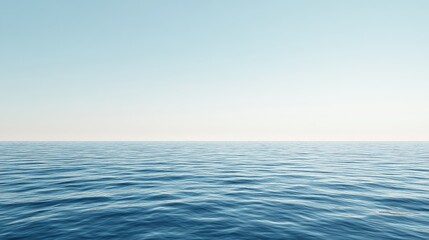 Obraz premium Tranquil Ocean Horizon Under Clear Sky
