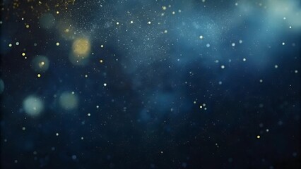 Obraz premium Blue and Gold Abstract Background with Bokeh for New Year’s Eve Celebrations