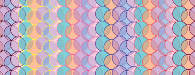 Colorful background with overlapping transparent circles creating pastel gradient
