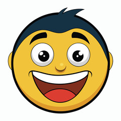 world smile day face emoji isolated happy face