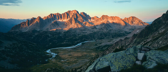 Fototapeta premium Breathtaking Natural Landscapes: Vibrant Sunsets, Serene Forests, and Colorful Ocean Views with Stunning Skies and Tranquil