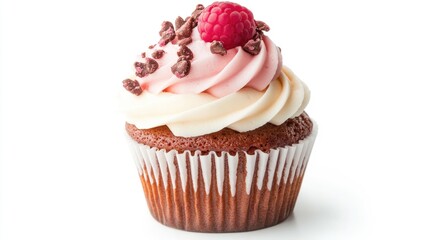 Cupcake placed on a white background