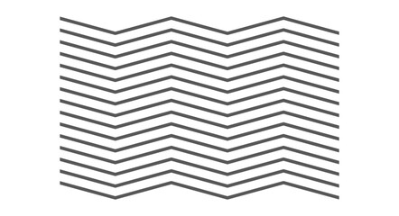 Horizontal wavy zigzag lines. Gray abstract pattern. Flat vector illustration isolated on white background.